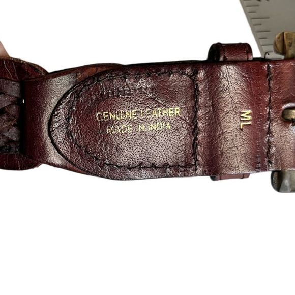 Leather Belt, Made in India, M/L, Measures 39 inches - Picture 2 of 4